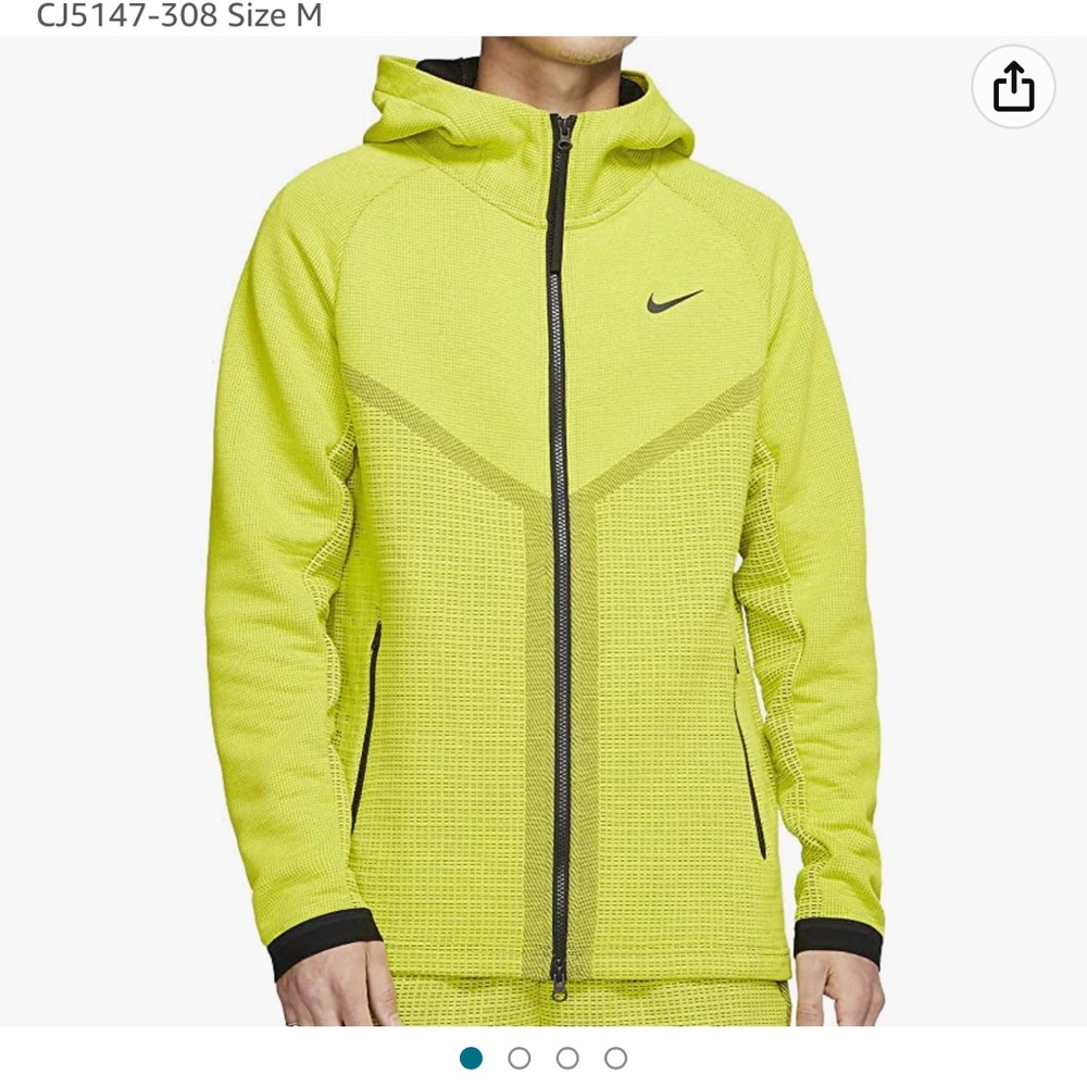 Nike Sportswear Tech Pack Windrunner Full Zip Hoodie Volt Men Size Medium.